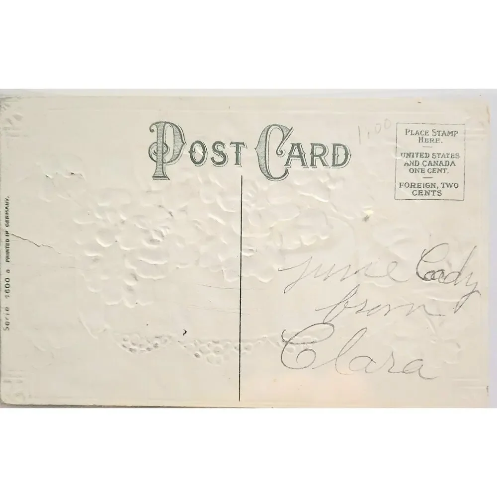 Lot Of Four Vintage Antique Embossed Postcards Flowers